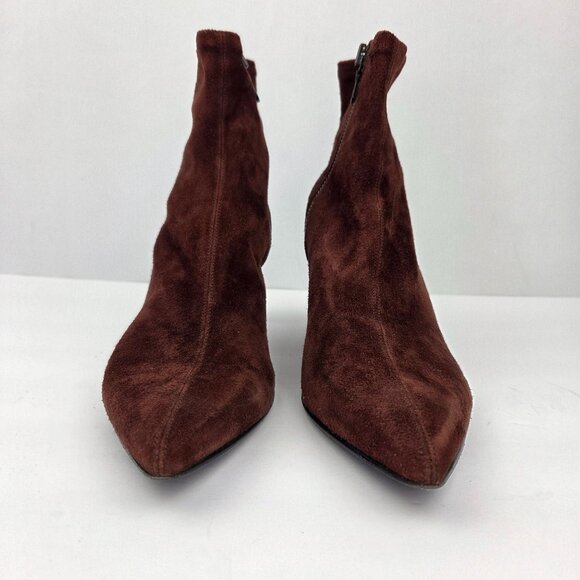 Rag & Bone Brown Suede Ankle Boots With Pointed Toe & Stiletto Heel Size 36 - Picture 5 of 15